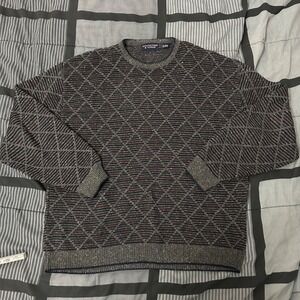 USA Vintage Men's 90s Roundtree & Yorke 3D Textured Knit Sweater Multicolor XL